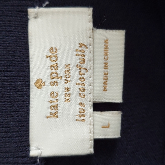 Kate Spade Head in the Clouds Hot Air Balloon Sweater Size Large Blue Multicolor - Picture 10 of 16